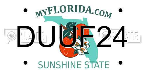 DUUF24 Florida License Plate