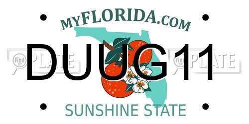 DUUG11 Florida License Plate
