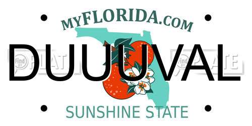 DUUUVAL Florida License Plate