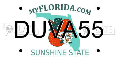 DUVA55 Florida License Plate