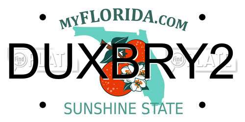 DUXBRY2 Florida License Plate