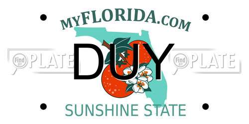 DUY Florida License Plate