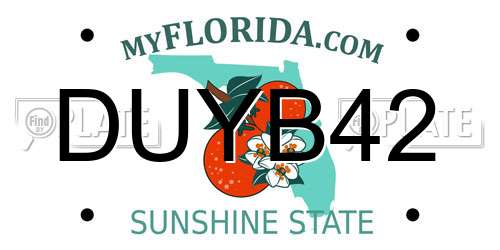 DUYB42 Florida License Plate