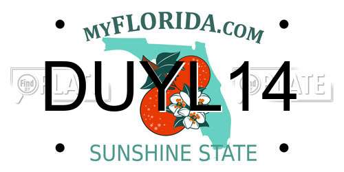 DUYL14 Florida License Plate