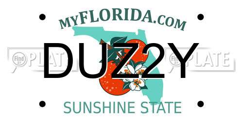 DUZ2Y Florida License Plate