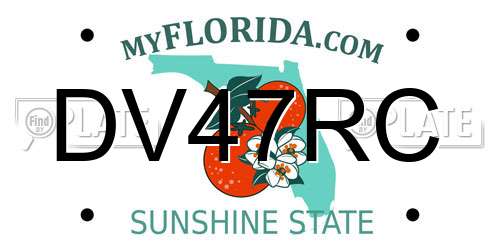 DV47RC Florida License Plate