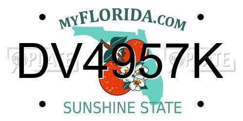 DV4957K Florida License Plate