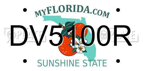 DV5100R Florida License Plate
