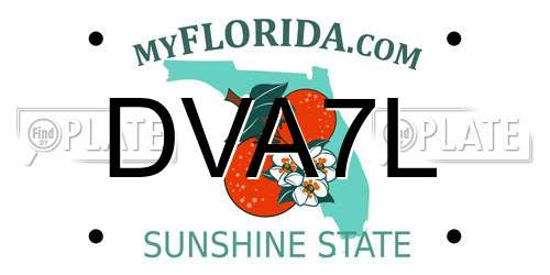 DVA7L Florida License Plate