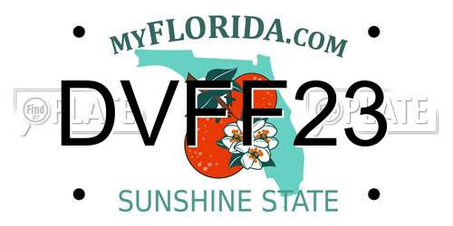 DVFF23 Florida License Plate