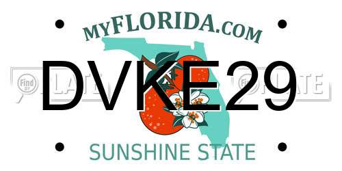 DVKE29 Florida License Plate