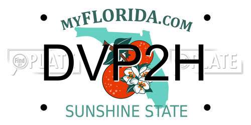 DVP2H Florida License Plate
