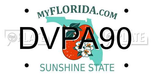 DVPA90 Florida License Plate