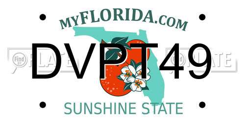 DVPT49 Florida License Plate