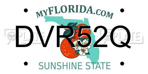 DVR52Q Florida License Plate