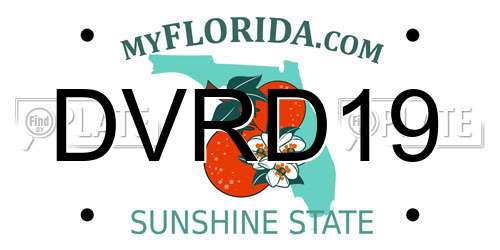 DVRD19 Florida License Plate