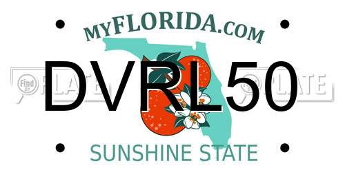DVRL50 Florida License Plate