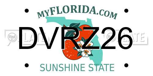 DVRZ26 Florida License Plate