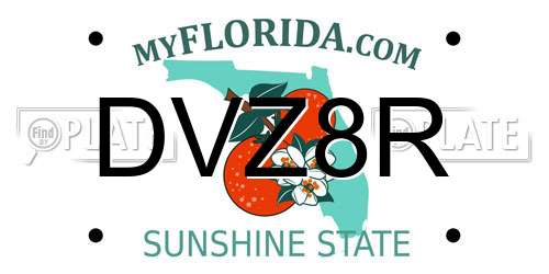 DVZ8R Florida License Plate