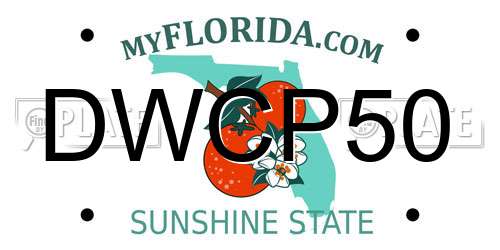 DWCP50 Florida License Plate