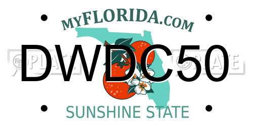 DWDC50 Florida License Plate
