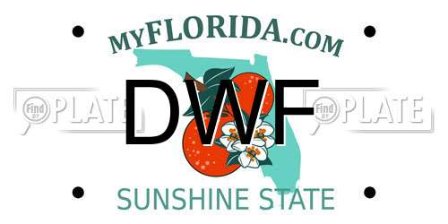 DWF Florida License Plate