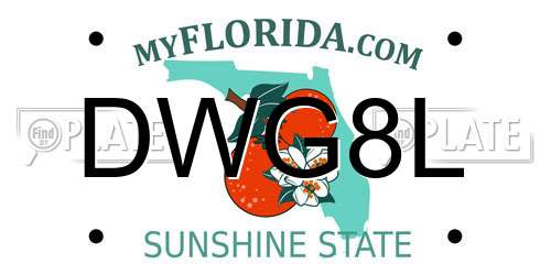 DWG8L Florida License Plate