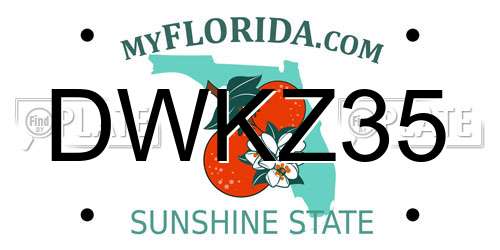 DWKZ35 Florida License Plate