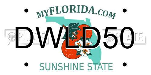 DWLD50 Florida License Plate