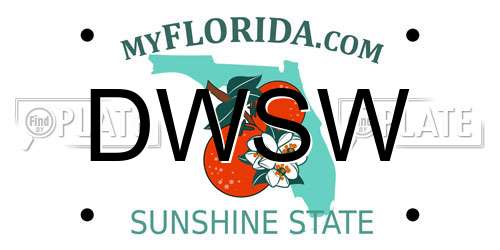 DWSW Florida License Plate