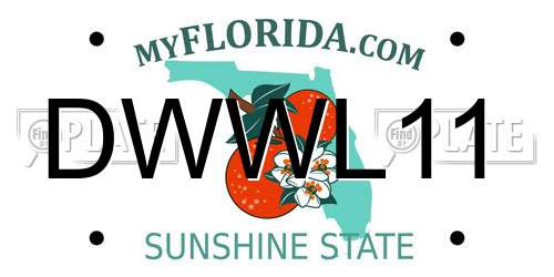 DWWL11 Florida License Plate