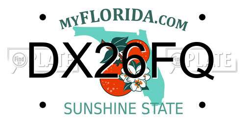 DX26FQ Florida License Plate