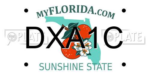 DXA1C Florida License Plate