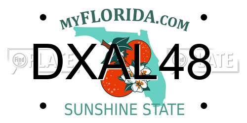 DXAL48 Florida License Plate