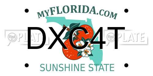 DXC4T Florida License Plate