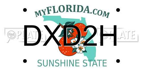 DXD2H Florida License Plate