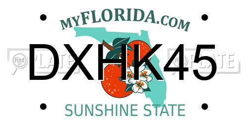 DXHK45 Florida License Plate