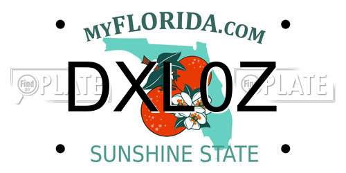 DXL0Z Florida License Plate