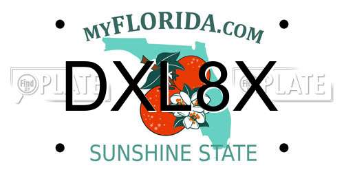 DXL8X Florida License Plate