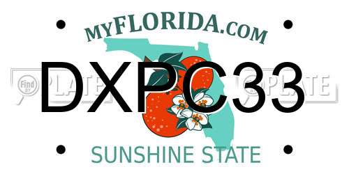 DXPC33 Florida License Plate