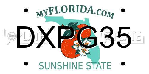 DXPG35 Florida License Plate