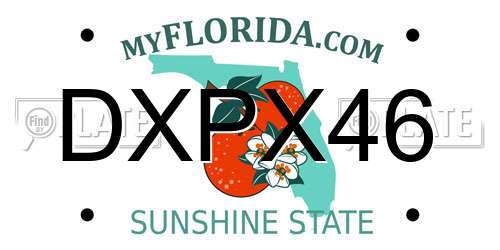 DXPX46 Florida License Plate