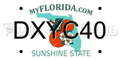 DXYC40 Florida License Plate