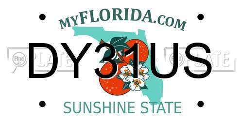 DY31US Florida License Plate