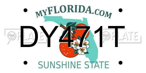 DY471T Florida License Plate