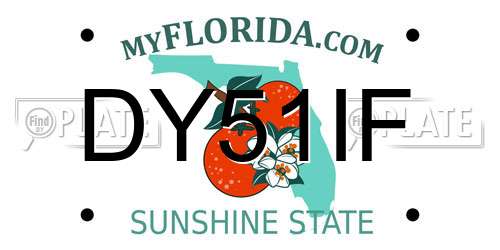 DY51IF Florida License Plate