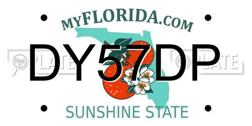 DY57DP Florida License Plate