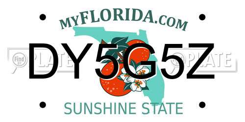 DY5G5Z Florida License Plate