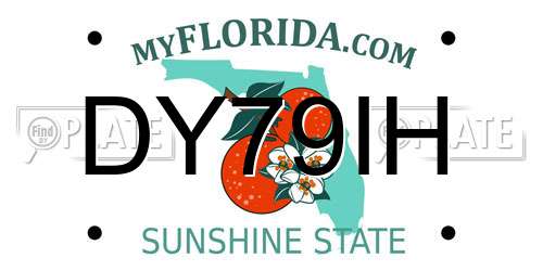 DY79IH Florida License Plate