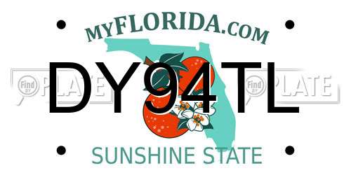 DY94TL Florida License Plate